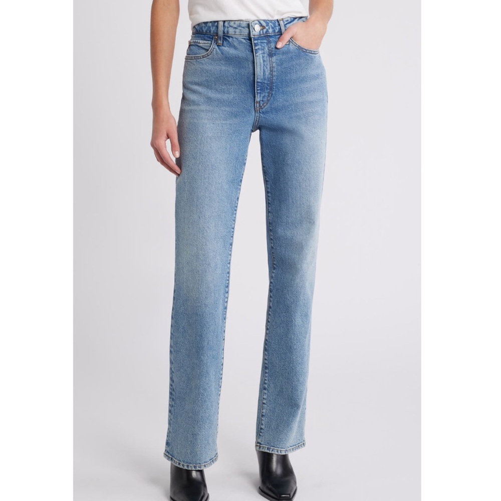 FRAME The Ruler High Waist Straight Leg Jeans - Indio Blue Women's Jeans